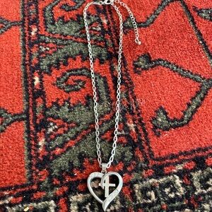 Lovely heart and cross necklace